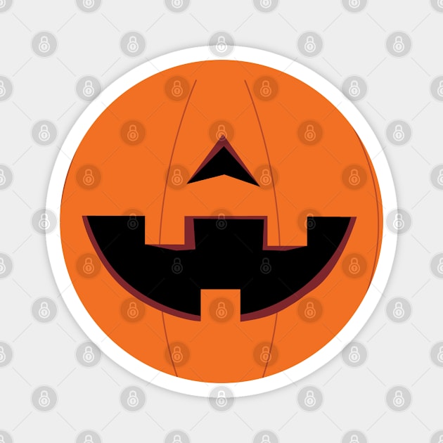 Jack O Lantern Pumpkin Face Mask (Day) Magnet by Sunny Saturated